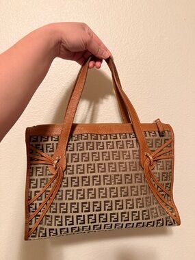 Fendi Zucchino Canvas Tote Bag